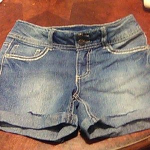 blue jean shorts